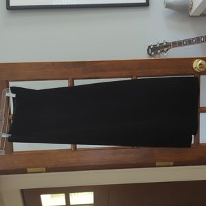 Black velvet maxi skirt